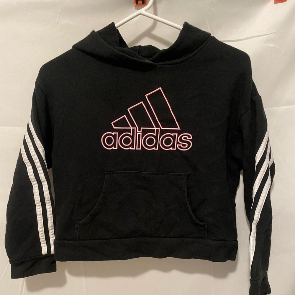 Adidas girls Hoodie Crop Size S